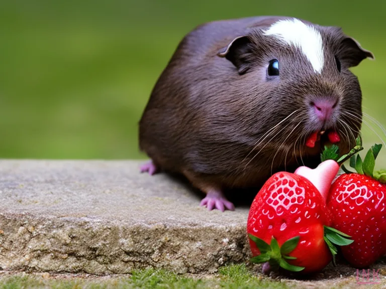 Petsvan-Guinea pig enjoying having strawberries